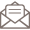 Icon of envelope with letter inside.