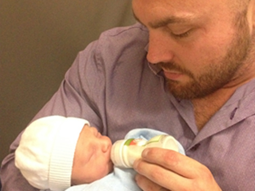 Cropped image of my nephew and I