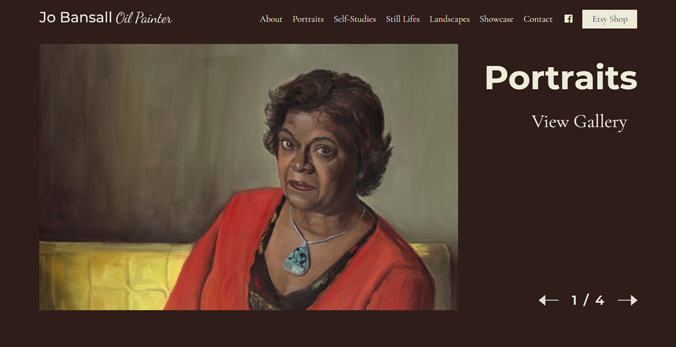 Jo Bansall Artist Portfolio Website