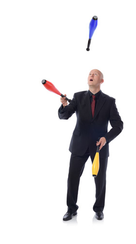 Juggling web design