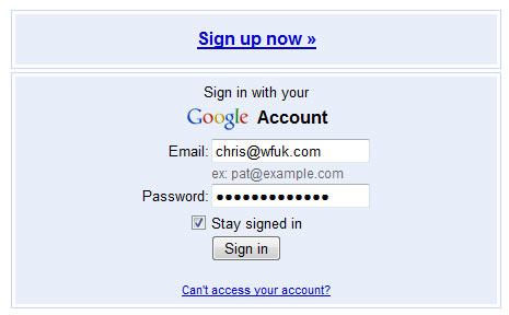 Sign up for Google Account
