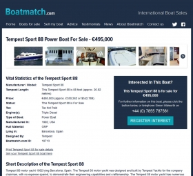 Boat Page design