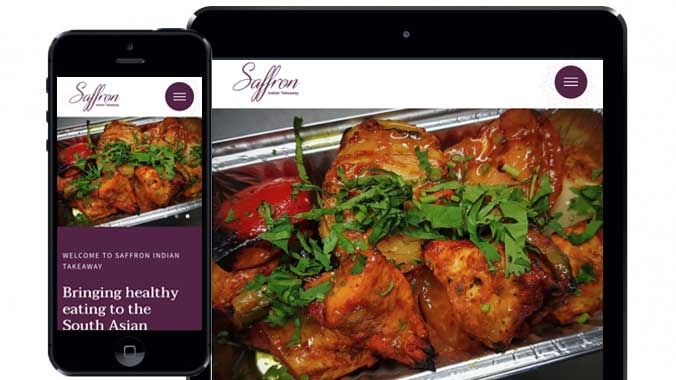 Saffron Indian Takeaway Brochure Website