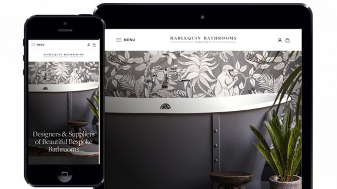 Harlequin Bathrooms Website Design & Development